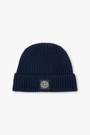 Stone Island Compass-patch Purl-knit Wool Beanie 2-16 Years