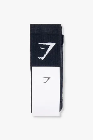 GymShark Branded Pack of Three Cotton-blend Socks