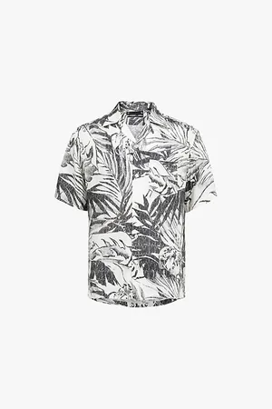AllSaints Pulse Graphic-print Relaxed-fit Woven Shirt