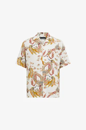 AllSaints Dragon Graphic-print Short-sleeve Woven Shirt