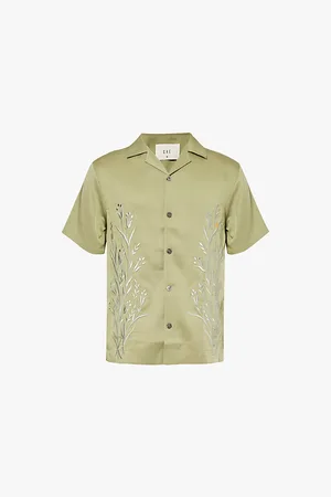 CHE Cedar Embroidered-appliqué Woven Shirt