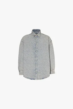 Acne Studios Setar Monogram-print Relaxed-fit Denim T-shirt