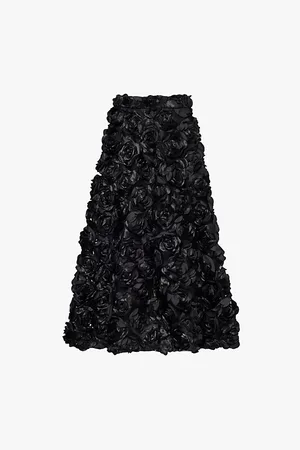 ROTATE Sun Flower-design-panels Woven Maxi Skirt