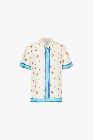 CHE Bellagio Graphic Print Relaxed Fit Linen Shirt