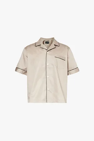 MAGNIBERG Sorbetto Contrast Piping Relaxed-fit Cotton Pyjama Shirt