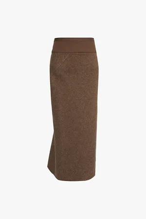 Rick Owens Calf High-waist Bias-cut Wool Skirt