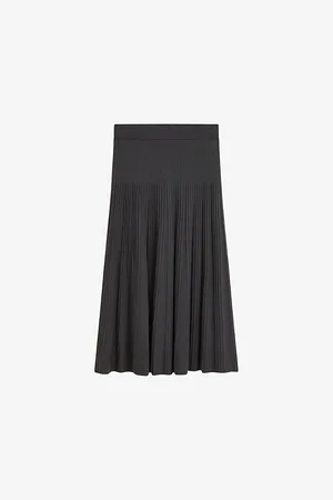 Joseph Elasticated-waist Ribbed Wool Midi Skirt