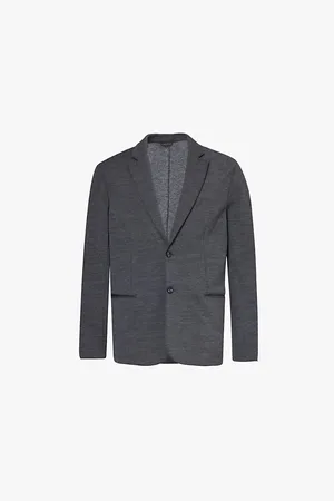 Emporio Armani Jersey Single-breasted Wool-blend Blazer