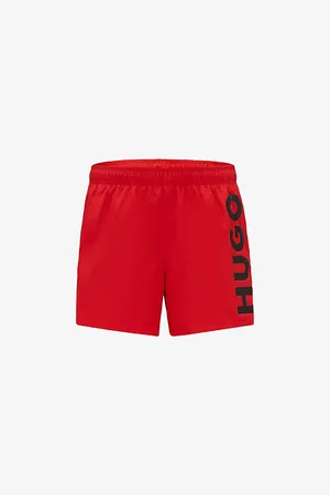 HUGO BOSS Logo-print Elasticated-waist Woven Swim Shorts