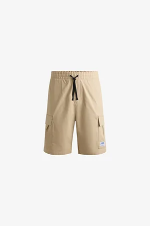 HUGO BOSS Logo-badge Elasticated-waist Cotton Shorts