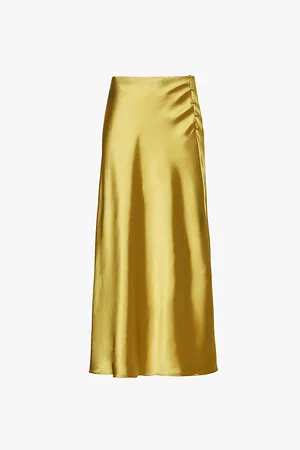 Holzweiler Emilia Button-trim Satin Maxi Skirt
