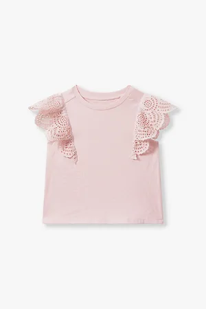 Reiss Jasmine Broderie-sleeve Cotton Top 4-14 Years