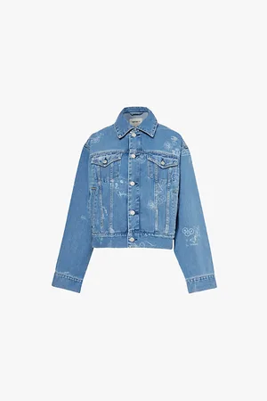 Carhartt Graphic Print Regular Fit Cotton-denim Jacket