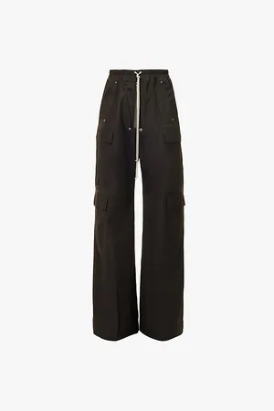 Rick Owens Belas Wide-leg Relaxed-fit Cotton Cargo Trousers