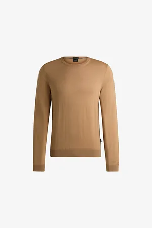 HUGO BOSS Round-neck Regular-fit Wool Jumper
