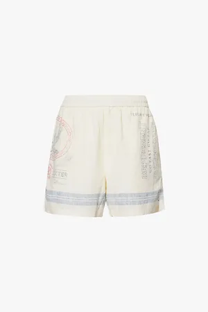 Represent X Duke + Dexter Mountain Lion Faded-print Ramie Shorts