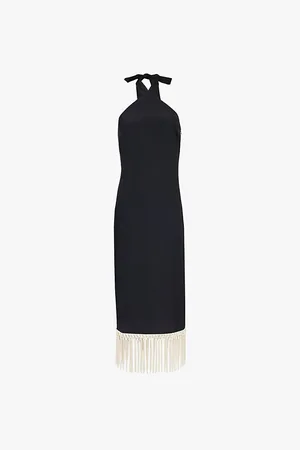 ‎Taller Marmo‎ Nina Fringed Woven Midi Dress