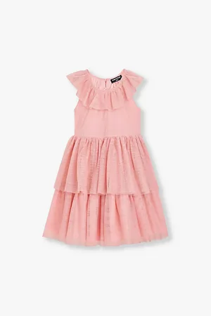 Whistles Tilda Frill-sleeve Tulle Recycled-polyester Mini Dress 3-12 Years