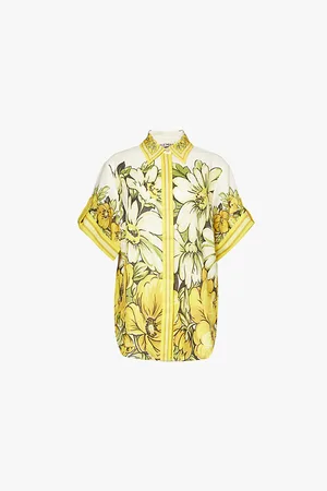 ALÉMAIS Gisela Flower-print Linen Shirt
