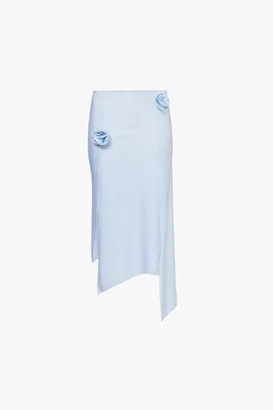 COPERNI Check Flower Applique Stretch-jersey Midi Skirt