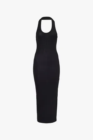 COPERNI Scoop-neck Asymmetric Stretch-jersey Midi Dress