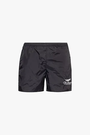 Cole Buxton International Embroidered Branding Straight Leg Regular-fit Swim Shorts
