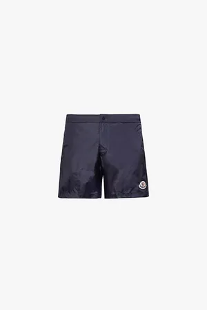 Moncler Elasticated Waistband Brand Patch Straight Leg Regular Fit Swim Shorts