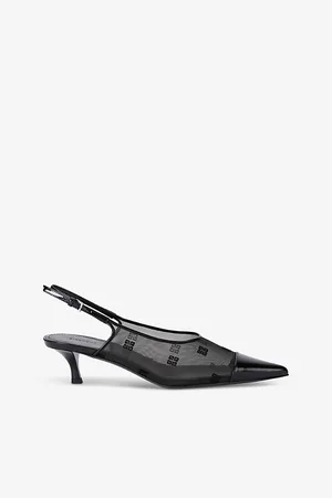 Givenchy Branded Slingback-strap Mesh Heels