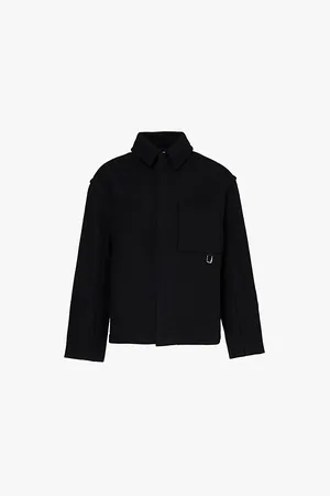 Jacquemus Le Manteau Court Spread-collar Relaxed-fit Wool Coat
