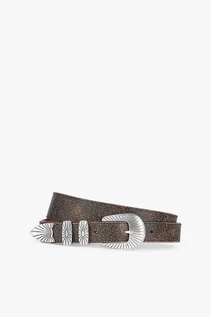The Kooples Distressed-finish Leather Belt