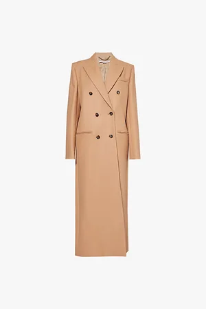 Stella McCartney Double-breasted Peak-lapels Relaxed-fit Wool Coat