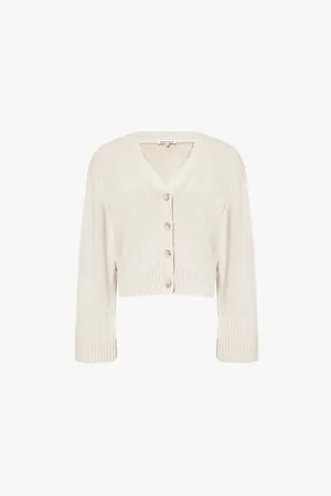 Reformation Nala V-neck Knitted Cotton and Cashmere Cardigan