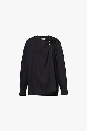 DRIES VAN NOTEN Cijou Rhinestone-and-twisted-plaque Cotton-poplin Shirt