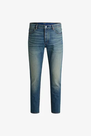 HUGO BOSS Tapered-leg Mid-rise Stretch-denim Jeans
