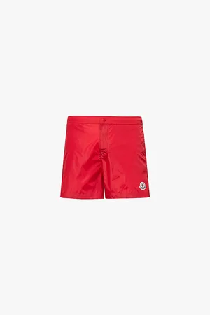 Moncler Elasticated Waistband Brand Patch Straight Leg Regular Fit Swim Shorts