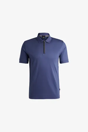 HUGO BOSS Contrast-trim Slim-fit Cotton Polo Shirt