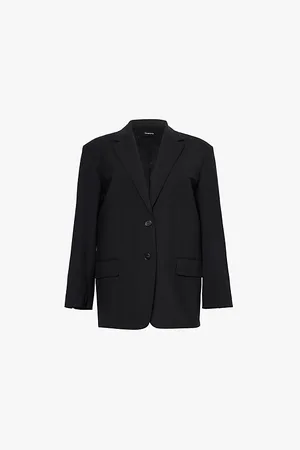 THEORY Oversized Single-breasted Stretch-wool Blazer