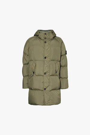 Stone Island Crinkle Reps Brand-badge Shell-down Jacket