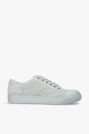 Lanvin Dbb1 Contrast-sole Suede and Leather Low-top Trainers