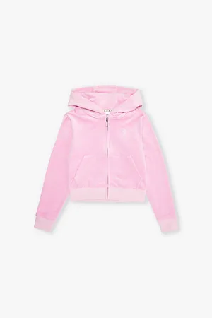Juicy Couture Diamanté-text Zip-front Velour Hoody 7-16 Years