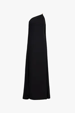 VALENTINO GARAVANI Cady Brand-plaque Relaxed-fit Silk Maxi Dress