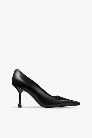 Jimmy Choo Ixia 80 Logo-embellished Leather Heeled Courts