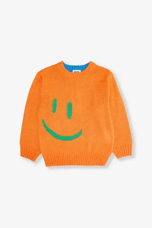 Molo Bello Smiley-pattern Wool-blend Knitted Jumper 3-12 Years