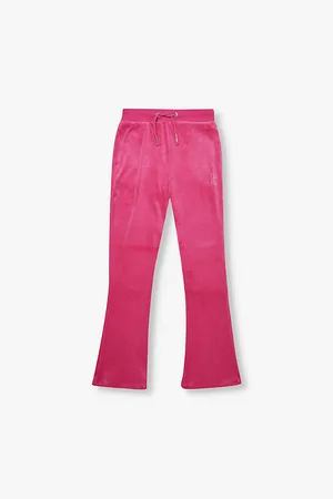 Juicy Couture Diamanté-text Bootcut-leg Velour Jogging Bottoms 7-16 Years