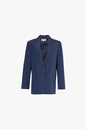 Vince Notched-lapel Relaxed-fit Woven-blend Blazer