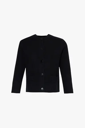 Vince Shrunken Two-slip-pockets Knitted Cardigan