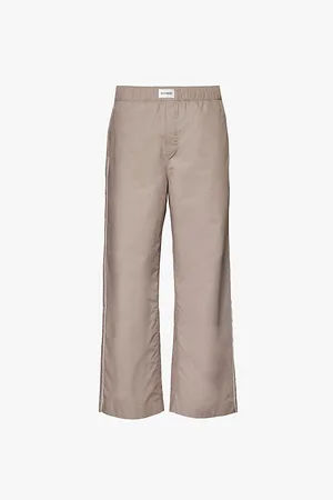 MAGNIBERG Dolce Contrast Piping Straight Leg Relaxed-fit Cotton Pyjama Bottoms
