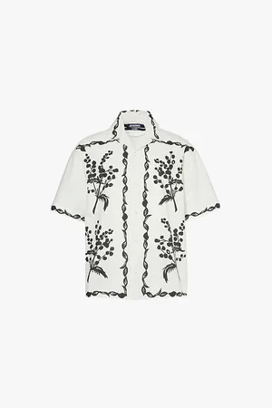 Jacquemus La Chemise Graphic-print Relaxed-fit Cotton-poplin Shirt