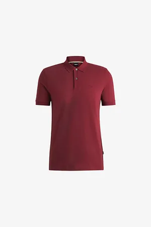 HUGO BOSS Logo-embroidered Brand-tab Regular-fit Cotton-piqué Polo Shirt