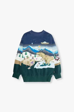 Molo Monti Graphic-pattern Organic-cotton Sweatshirt 4-10 Years